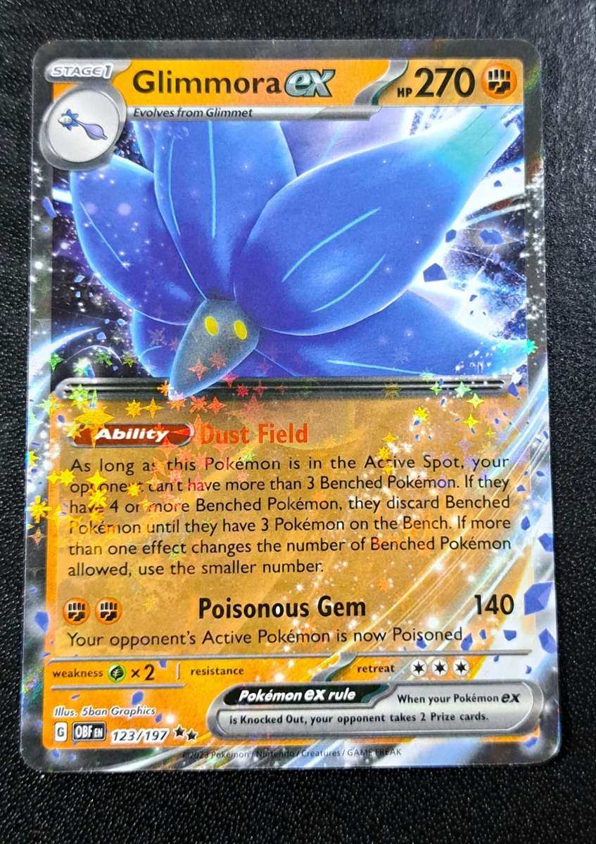 Pokemon Trading Cards - Glimmora ex - 123/197 - Ultra Rare - Obsidian Flames - NM