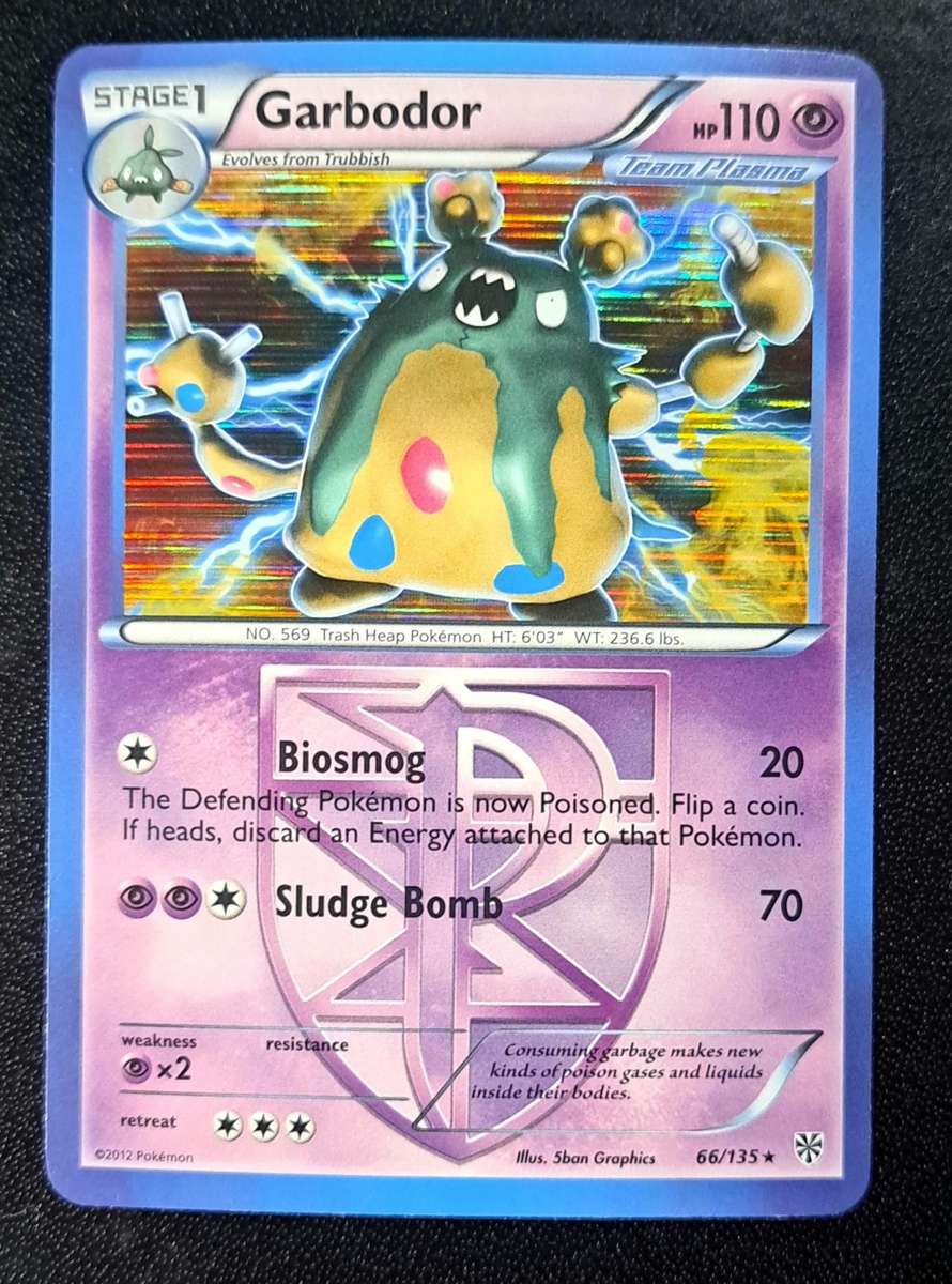 Pokemon Trading Cards -  Garbodor - 66/135 - Holo Rare Black & White 8: Plasma Storm Singles NM