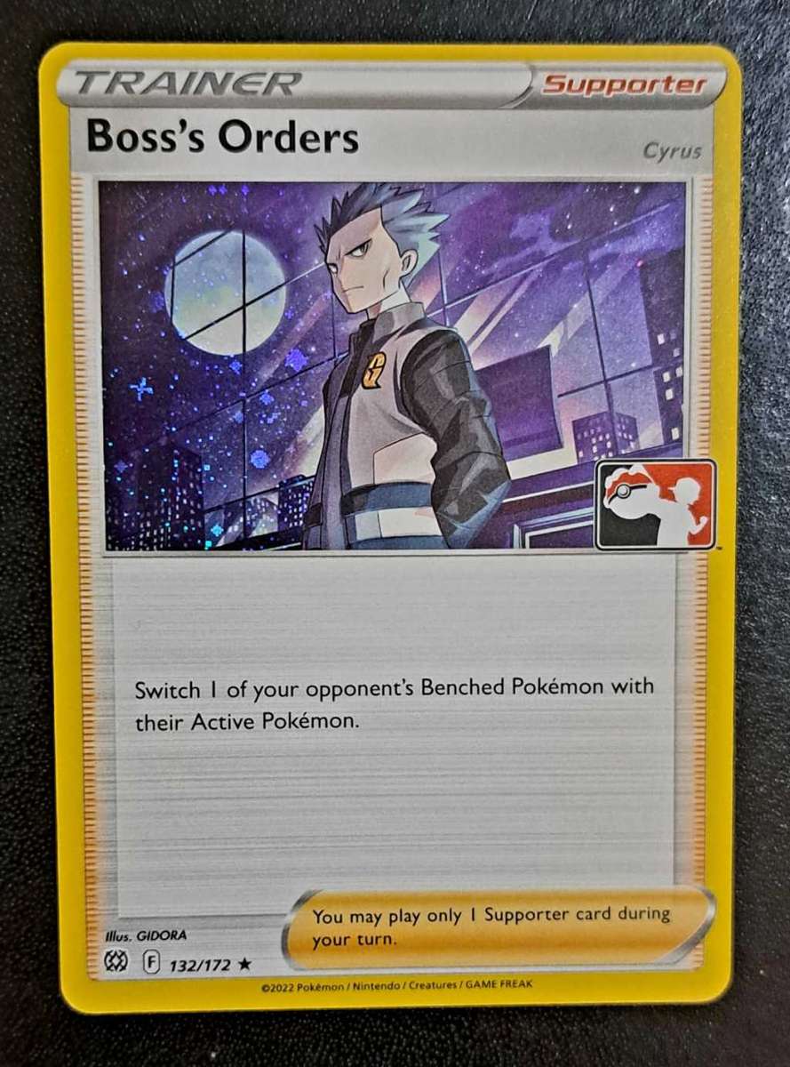 Pokemon Trading Cards - Boss`s Orders - 132/172 - Cosmos Holo Rare - Prize Pack Series - NM