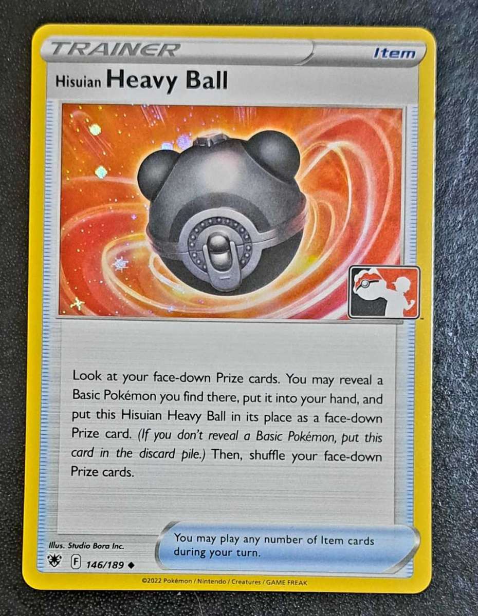 Pokemon Trading Cards - Hisuian Heavy Ball - 146/189 - Cosmos Holo - Prize Pack Series - NM