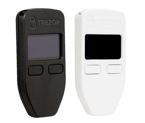 Trezor- Cryptocurrency hardware wallet - Black