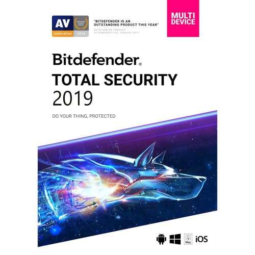 Bitdefender Total Security 2019 3 Device 6 Month Key (Activation Key) (Antivirus + Firewall)