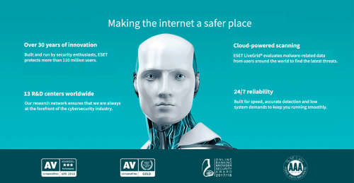 ESET NOD32 Antivirus 5 PC's 3 Year (License key + Download)(Windows, Mac OS and Linux)