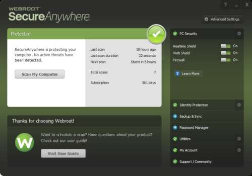 Webroot SecureAnywhere AntiVirus 2020 1 PC 1 Year Activation