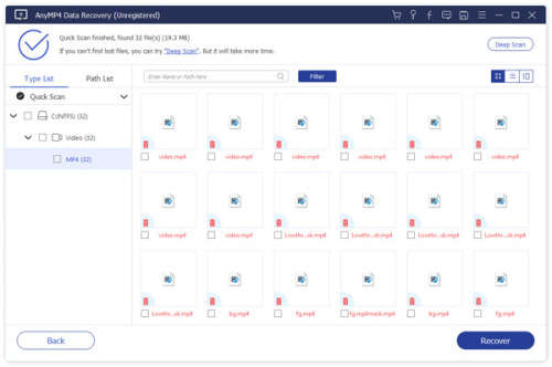 AnyMP4 Data Recovery 1 Device 1 Year (Windows)