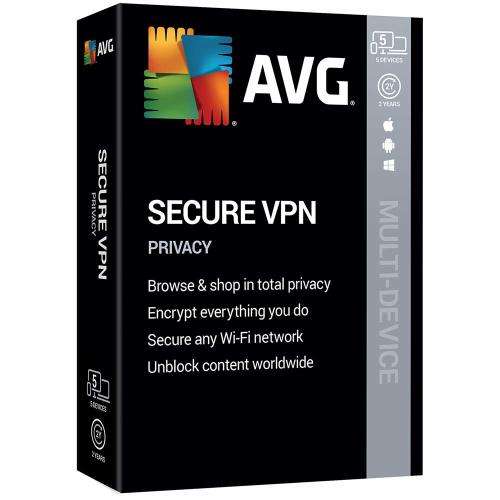 AVG Secure VPN 5 Devices (Unlimited Traffic + 2 Year Online Activation)