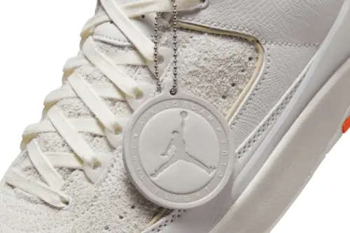 Shelflife x Air Jordan 2 Retro Low SP - White/Sail-Light Bone-Bright Mandarin - DV7128-110. UK 10.5