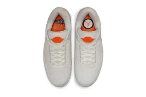 Shelflife x Air Jordan 2 Retro Low SP - White/Sail-Light Bone-Bright Mandarin - DV7128-110. UK 10.5