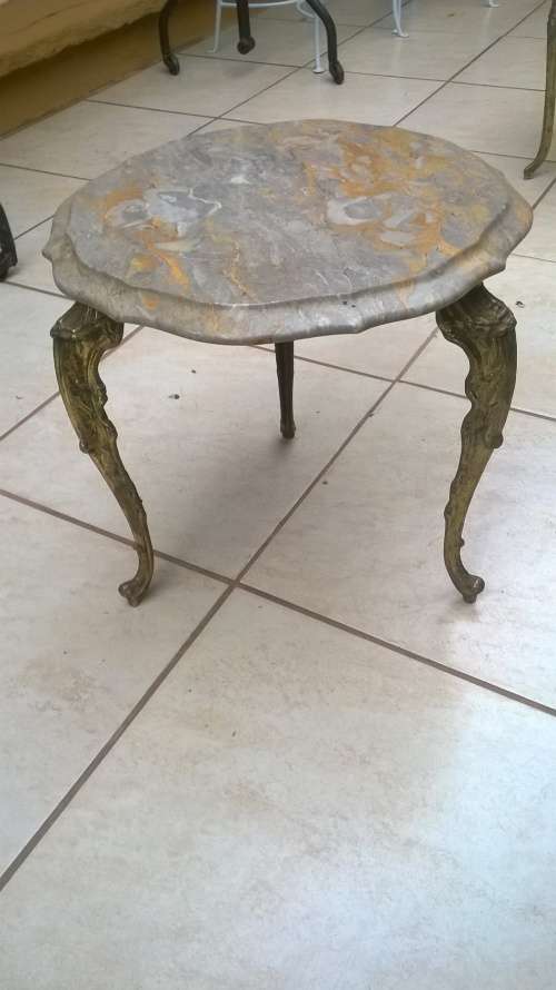 Vintage Marble Topped Occasional Table