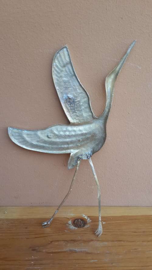 Lovely Brass Stork wall decal