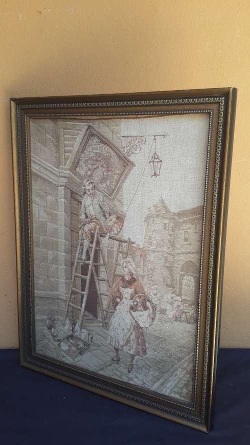 French Linen Tapestry 'Artist'