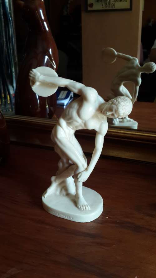 A Santini Discus Thrower Resin Sculpture Italy