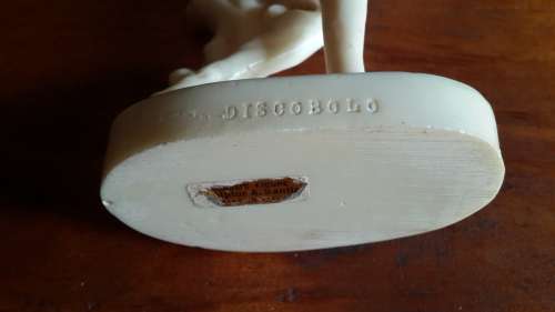 A Santini Discus Thrower Resin Sculpture Italy