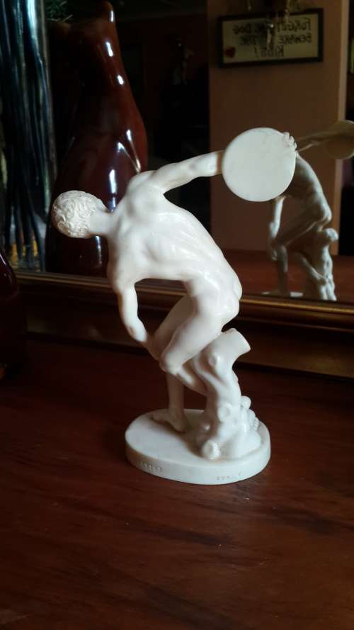 A Santini Discus Thrower Resin Sculpture Italy