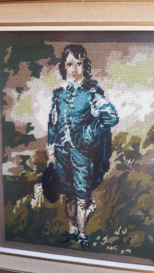 Beautiful Framed Blue Boy Tapestry