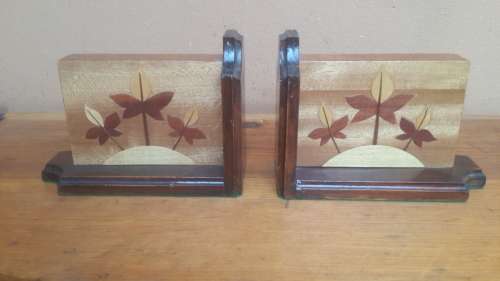 Beautiful wooden bookends