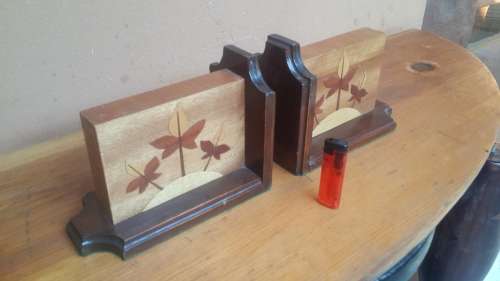Beautiful wooden bookends