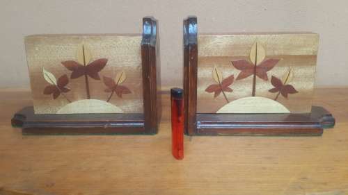 Beautiful wooden bookends