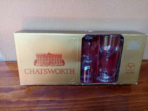 Set of 6 Chatsworth Sherry glasses in original box