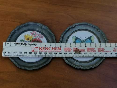 2 Small miniature German decorative wall plates