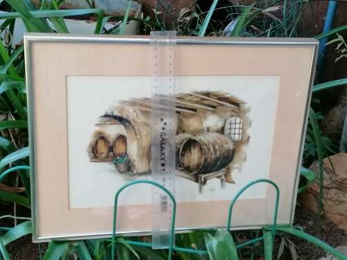 Ted Hoefsloot print wine barrels