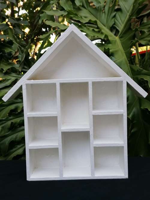 Small White painted house shape Printers tray
