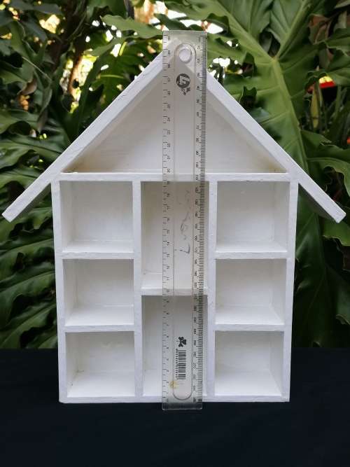 Small White painted house shape Printers tray