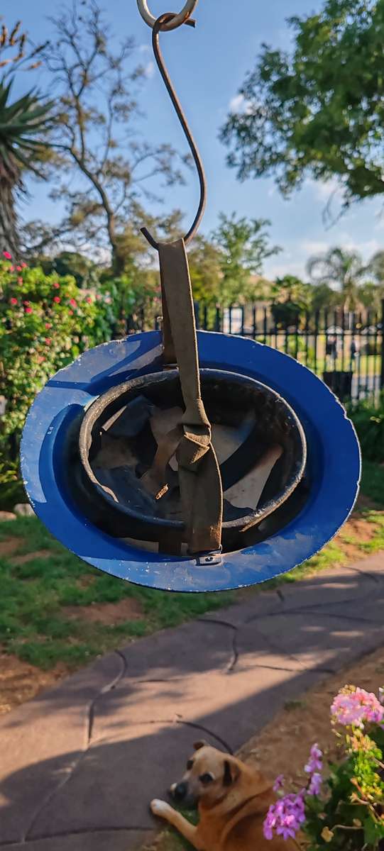 Vintage fibreglass police helmet
