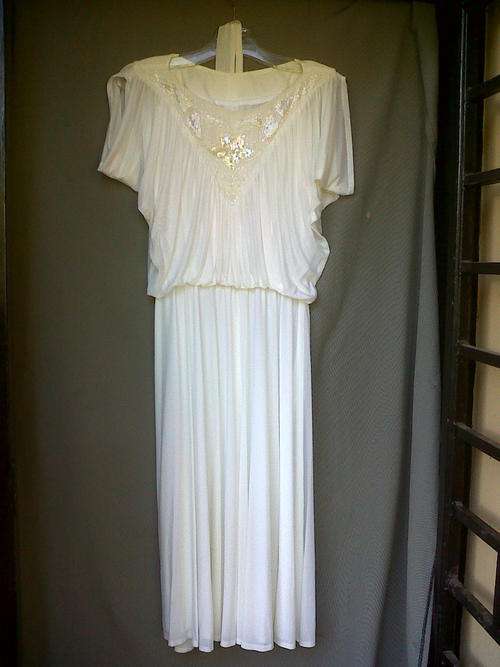 WHITE SUMMER EVENING DRESS