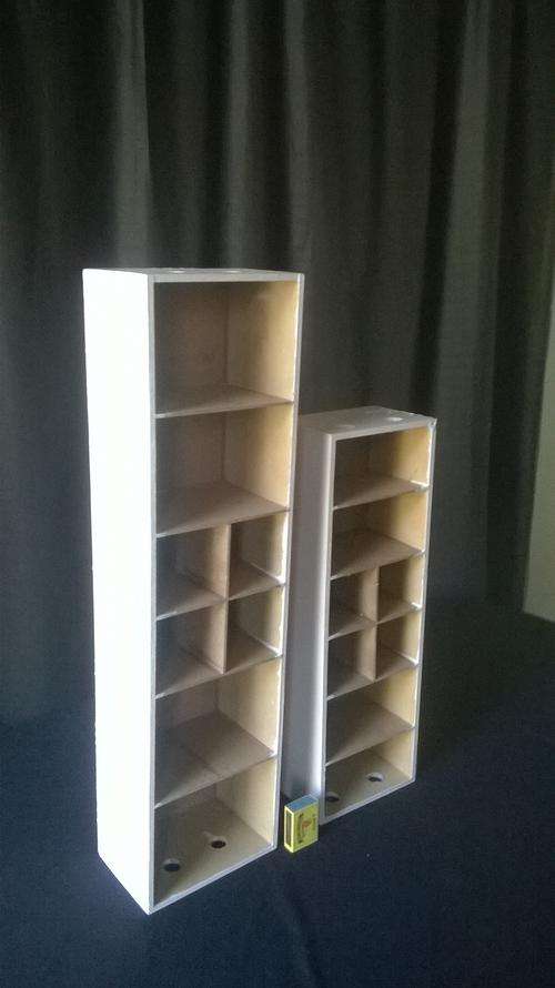 2 x painted stationery boxes