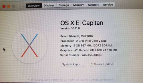 Fantastic Condition Apple iMac 20" Core 2 Duo