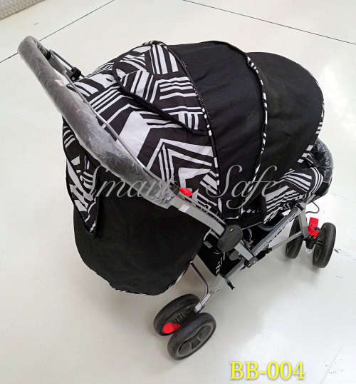 Baby Stroller Pram with 4-Position Backrest Adjustment