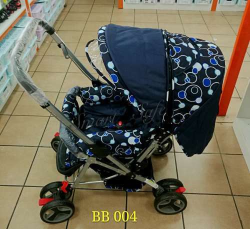 Baby Stroller Pram with 4-Position Backrest Adjustment