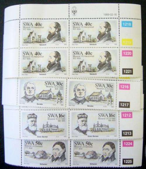 SWA  German Missionaries  Control Blocks