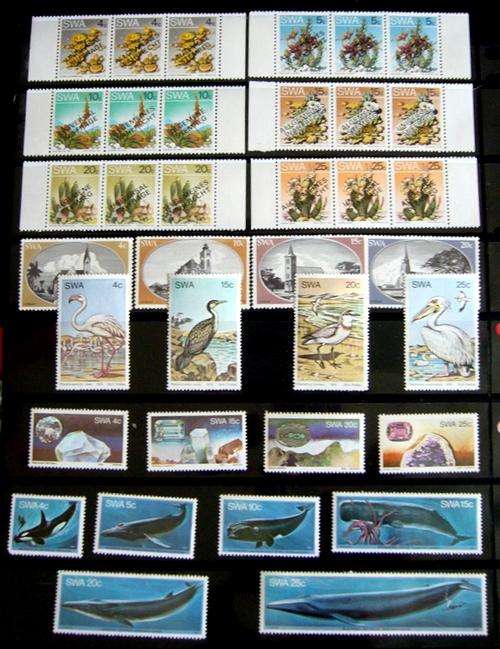 SWA:  MNH Stamp sets 1978 to 1980 - bargains.