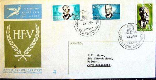 RSA:   Verwoerd Commemoration  FDC no.4