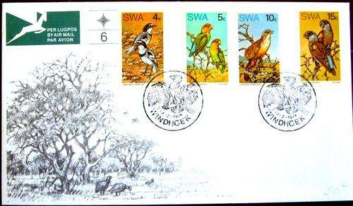 SWA:  FDC no.6  Rare Birds of SWA