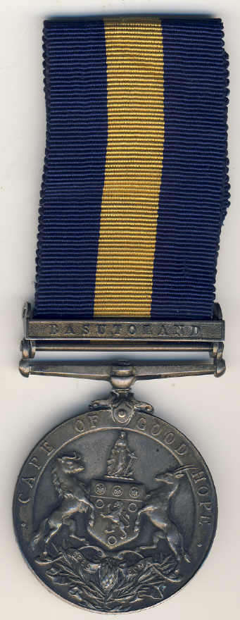Cape of Good Hope Medal to JT Eager D.E.O.V.R. (with Basutoland clasp)