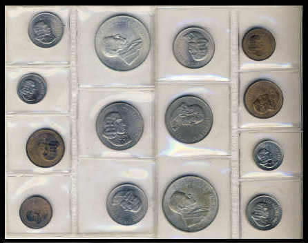 BOTH English & Afrikaans Uncirculated Mint Packs of HF Verwoerd (1967) with SILVER Rands