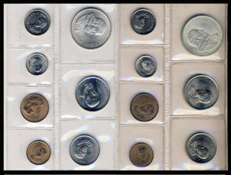 BOTH English & Afrikaans Uncirculated Mint Packs of Jan van Riebeeck (1968) with SILVER Rands