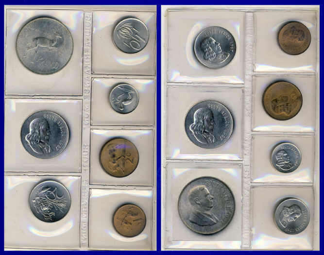 COMPLETE & UNCIRCULATED : RSA Mint Pack of 1967 (including the English SILVER Rand)
