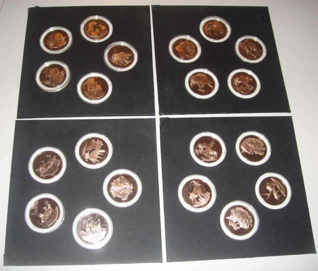 MEDAL COLLECTION: East African Wildlife Society Big Game Animals: Bid per Medal to take all 20