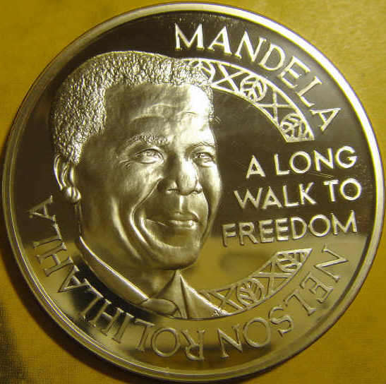 Mint of Norway : 1 Ounce Sterling Silver MANDELA Medal (2001)