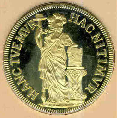 STERLING SILVER CROWN: Cape Heritage Collection : Dutch 3-Guilder of 1682