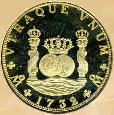 STERLING SILVER CROWN: Cape Heritage Collection : Spanish Philip V Dollar of 1732