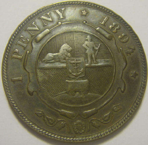 Paul Kruger (Z.A.R.) Penny (1d) of 1894 : Extremely Fine