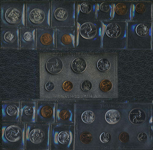 5 x Uncirculated RSA Mint Pack Sets : 1983, 1984, 1986, 1987 and 1989 : One bid takes all 5 sets