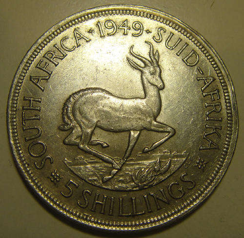 1949 South African Silver Crown (5/- piece) (Five available)