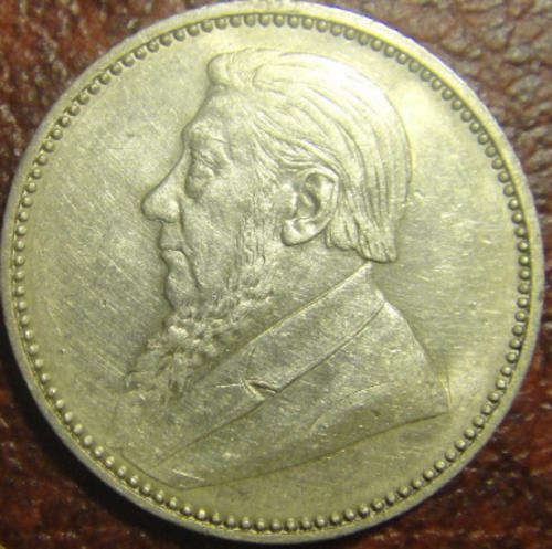 Paul Kruger ZAR Sixpence (6d) of 1897 : AU Details (Hairlines)