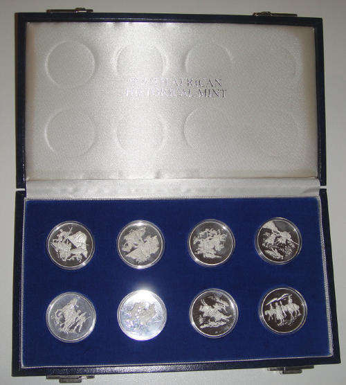 ZULU WAR CENTENARARY : Silver Medallion Issue : 1879-1979 : Eight (8) Medals in 925 Sterling Silver